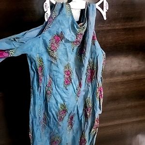 Floral ANOUK kurta With Cut Shoulders