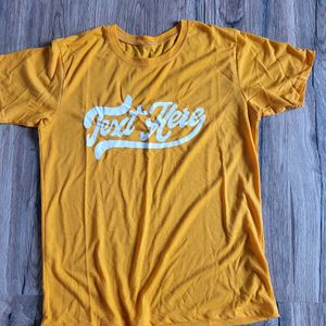 Men T Shirt Yellow