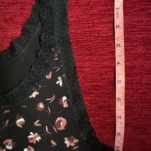 Black Floral Camisole