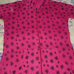 Pink Jacket For Girls (S) Solid