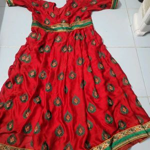 Customized Saree Made As Anarkali