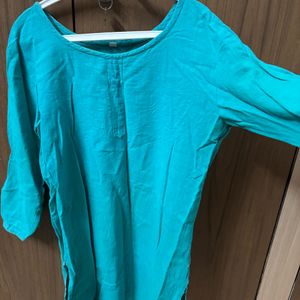 Sea Green Short Kurti For Women!