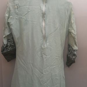 double shade gown with joint shrug and dupatta