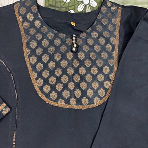 Black A-line kurti