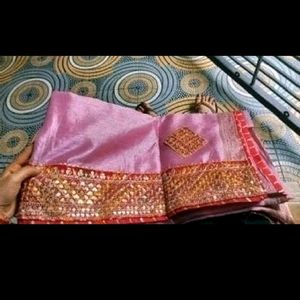 New Cotton Silk Saree With Blouse Piece