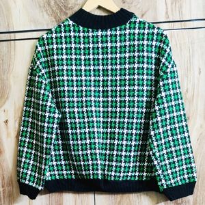 Green Designer Sweater Size-42-44