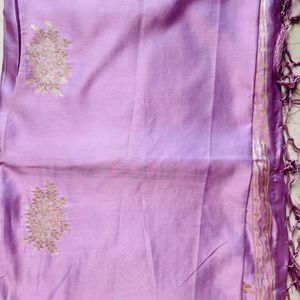 Lavender Silk Saree