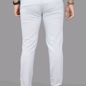 Regular Fit Men Trouser Off White (Stretchable)