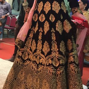 Wine Colour Lengha