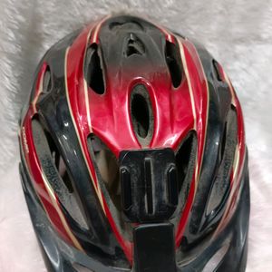 Red and Black Cycling Helmets for Adults