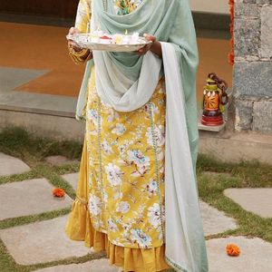 Biba Kurta With Curidar, Slacks& Dupatta(Women's)