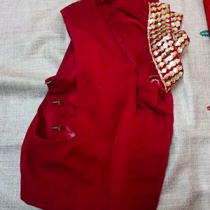 Maroon Colour Saree