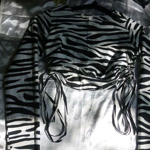 Zebra Printed Crop Top