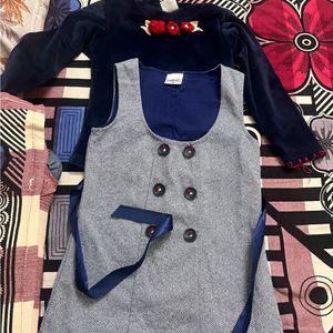 Girl Sweatshirt With Long Dress