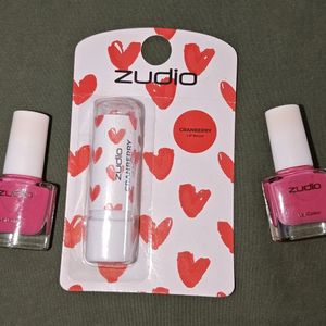 Combo Of 2 Nailpolish & Lipbalm