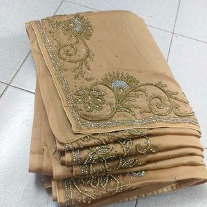 So Nice Cream Colour Saree