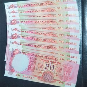 20rs Konark Chakra Note 10 pieces