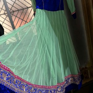 Anarkali Long Dress Top Chudidaar Salwar, Duptta