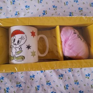 Packed Gift Item (Mug And Cute Soft Toy)