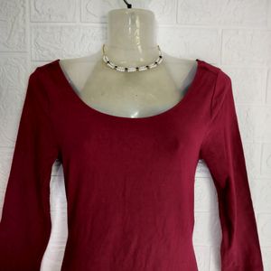 Maroon Bodycon Dress