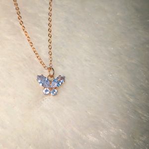 Rose Gold Chain With Butterfly Pendant & Freebie