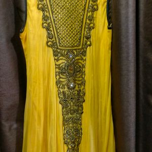 Yellow Floor Length Gown