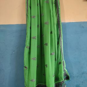 Stitched Green Lehenga/ Half Saree