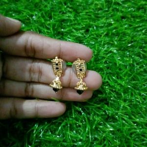 1gram Gold Earrings 6 Months Warranty