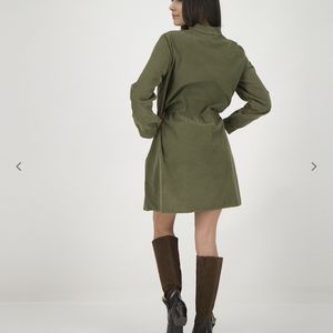 Olive Shirt Dress