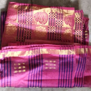 Pink With Purple Saree