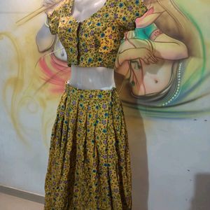 Skirt N Blouse (Yellow Floral)