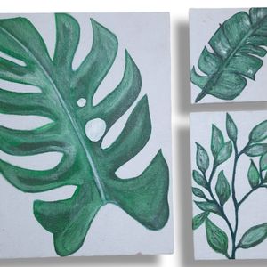 Leafy TRIO PAINTING