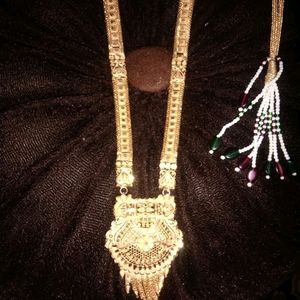 One Gram Gold Rani Harm & Earrings / Premium Qlty