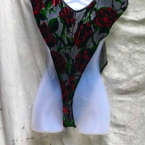 SAVAGE SEXIEST FLOWER PRINT BODYSUIT