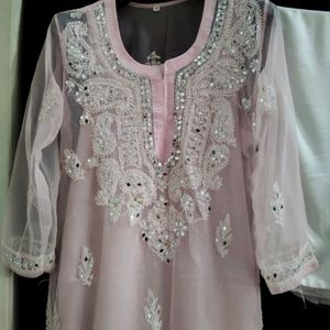 Luchnawi Chikankari Kurta Set Size Issue