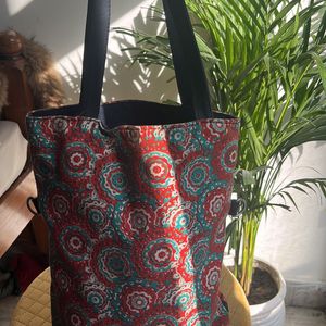 ETHNIC ORANGE TOTE BAG