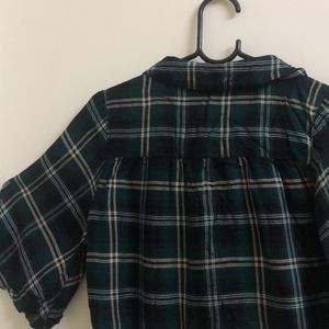 Checked Crop Shirt