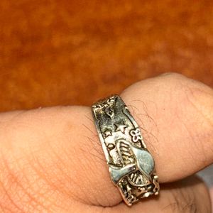 stainless steel gothic shroom ring