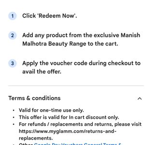 My Glamm Manish Malhotra Coupon Code