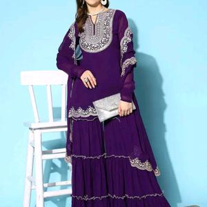 Inddus Party Wear Sharara Set/Size_S