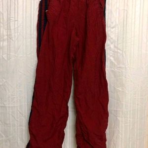 Maroon Net Track Pant