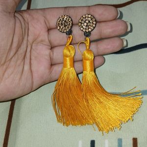 Yellow Thread Earing