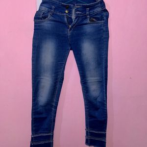 High Waist Denim Blue Jeans