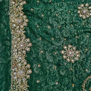 Dark Green Saree