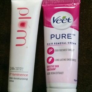 Moisturizer And Veet Cream