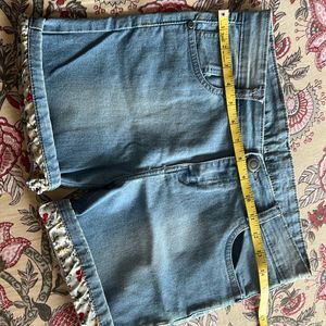 Light Blue Denim Shorts