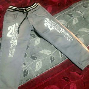 Gray Color Kid's Pant In Good Condition