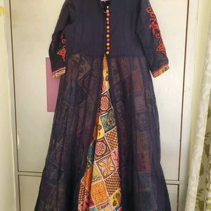 Front Open Kurti With Long Skirt