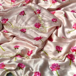 Floral Saree In pink