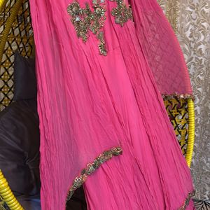 Georgette Embroidered Gown